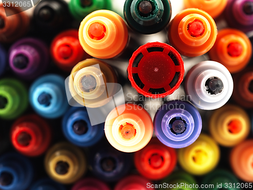 Image of Colorful school markers closely.