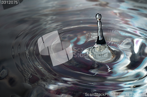 Image of Drop of water splashed creates waves.