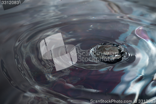 Image of Drop of water splashed creates waves.