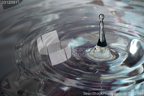 Image of Drop of water splashed creates waves.