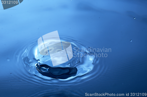 Image of Drop of water splashed creates waves.