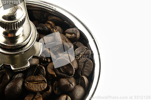 Image of Coffee grinder on the table.