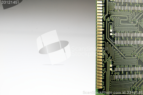 Image of Ram memory seen from below.