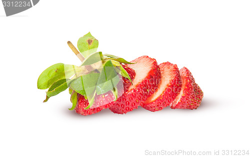 Image of Sliced fresh juicy strawberries