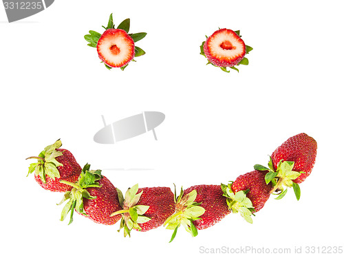 Image of Smile of fresh juicy strawberries