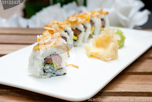 Image of Japanese sushi rolls Maki Sushi 