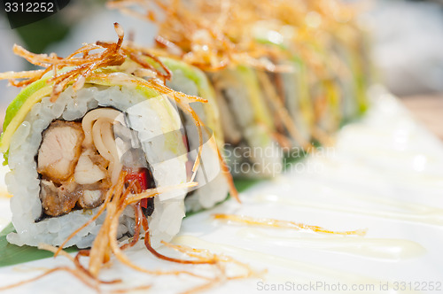 Image of Japanese sushi rolls Maki Sushi 