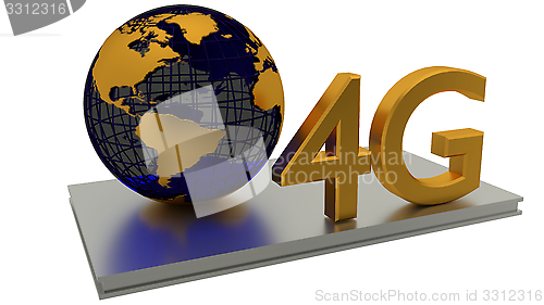 Image of 4G Internet and global business concepts