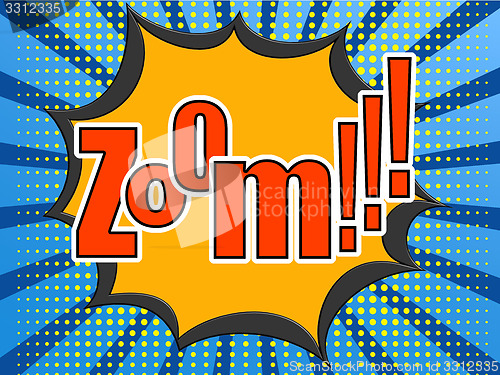 Image of Zoom comic speech bubble