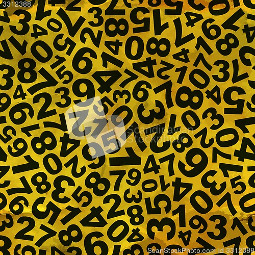 Image of Numbers. Seamless pattern.