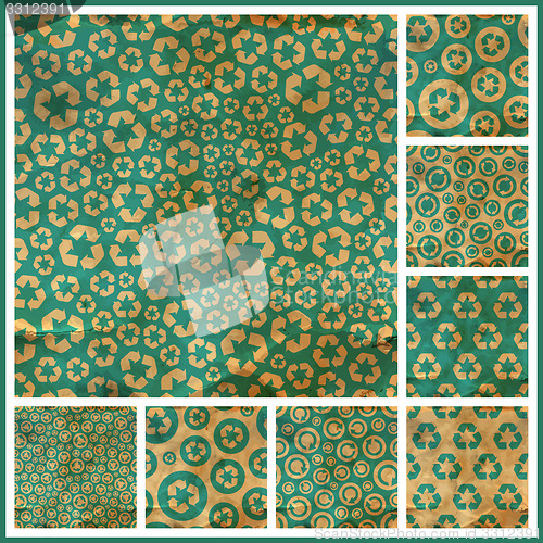 Image of Recycle. Seamless pattern.