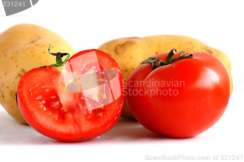 Image of Potatoes and sliced tomatoes (1)