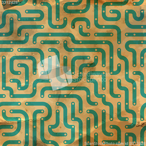 Image of Electronic circuit board. Seamless pattern.