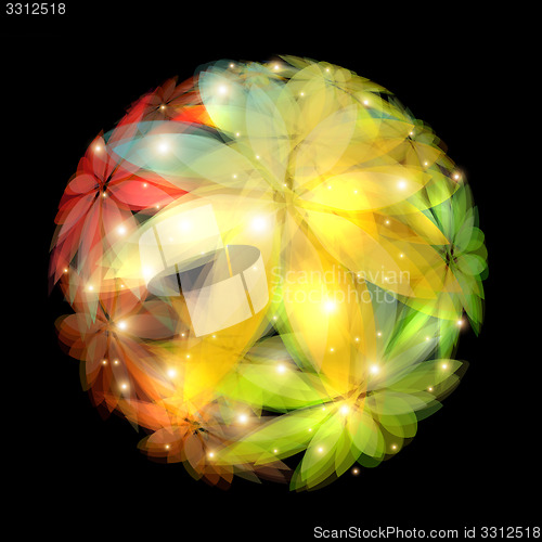 Image of Abstract floral illustration. Vector background. 