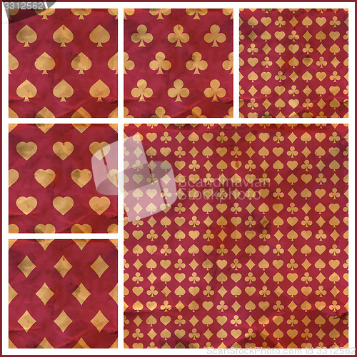 Image of Card suits. Seamless pattern.