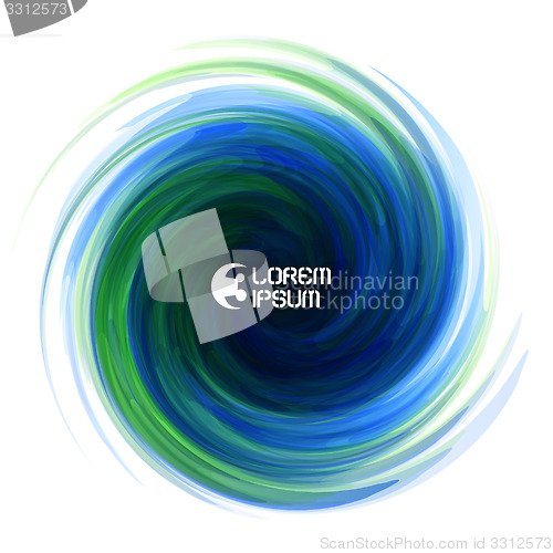 Image of Colorful abstract icon. Dynamic flow illustration. Swirl backgro