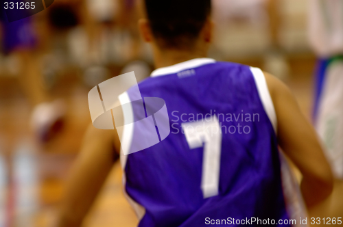 Image of Basketball player in motion