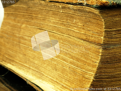 Image of Old closed the book with a damaged cover.