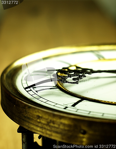 Image of Old clock with roman numerals.