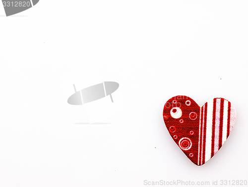 Image of Red heart on a white background.