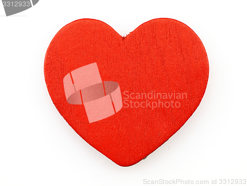 Image of Red heart on a white background.