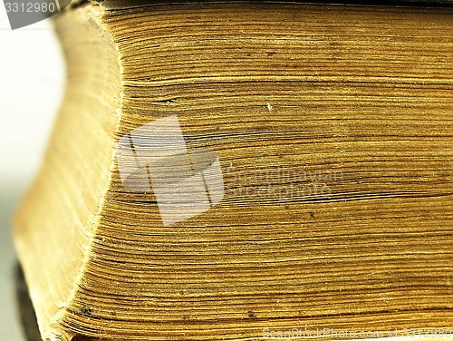 Image of Old closed the book with a damaged cover.