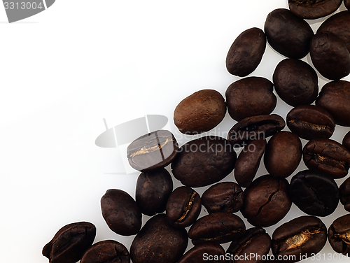 Image of Coffee beans on a white background.