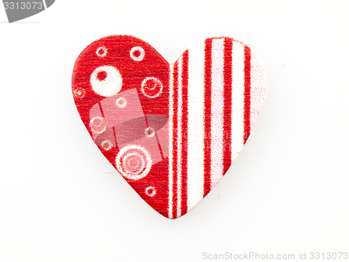 Image of Red heart on a white background.