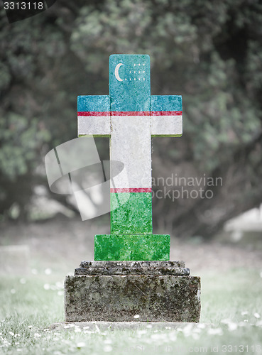 Image of Gravestone in the cemetery - Uzbekistan