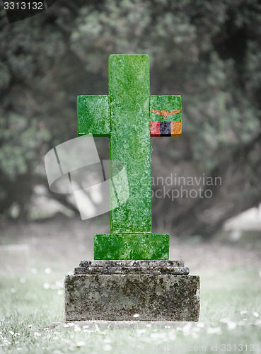 Image of Gravestone in the cemetery - Zambia