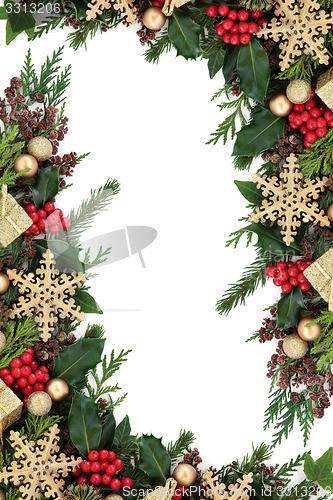 Image of Christmas Snowflake Bauble Border
