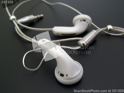 Image of White earphones