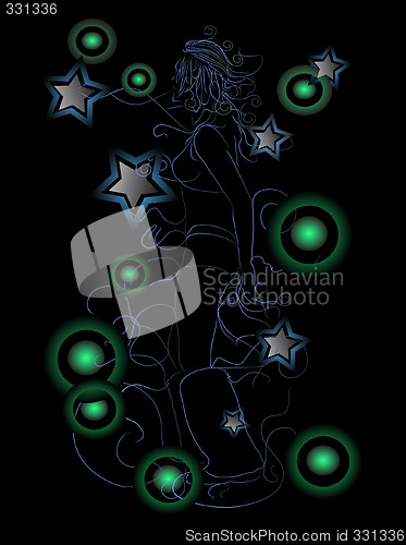 Image of neon girl