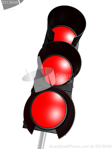 Image of Traffic light with red