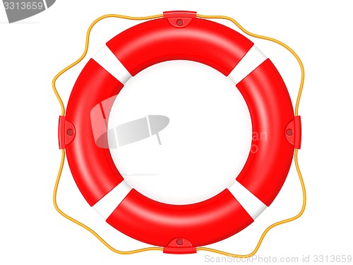 Image of Life buoy topview red