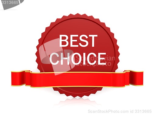 Image of Best choice seal with ribbon