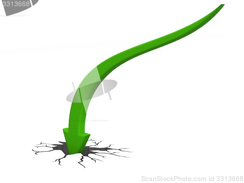 Image of Green arrow down