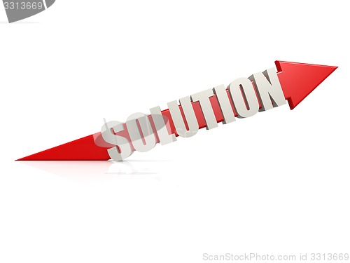 Image of Red solution arrow