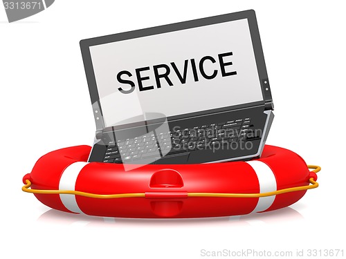 Image of Lifebouy with laptop service