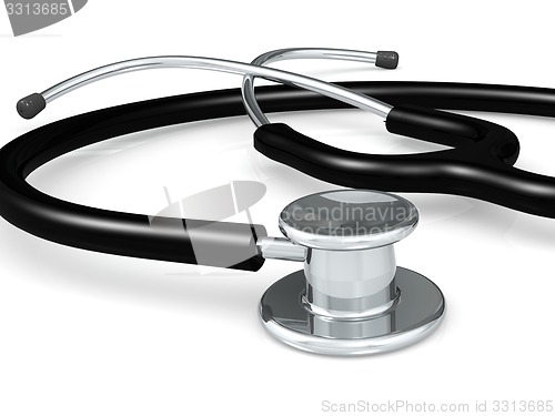 Image of Stethoscope on a white background