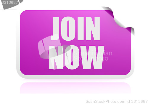 Image of Join now purple sticker