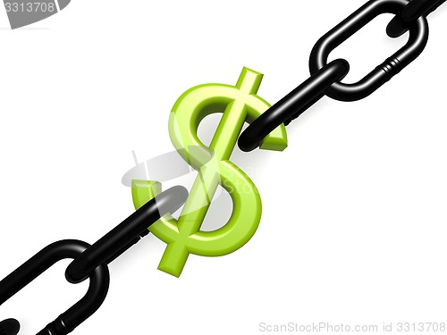 Image of Green dollar and chain