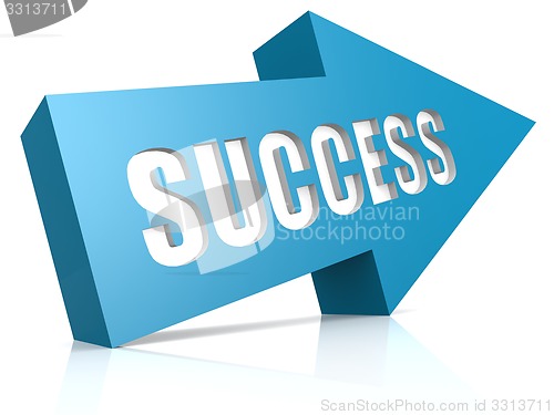 Image of Blue success arrow