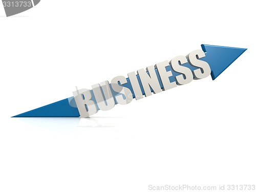 Image of Blue business arrow