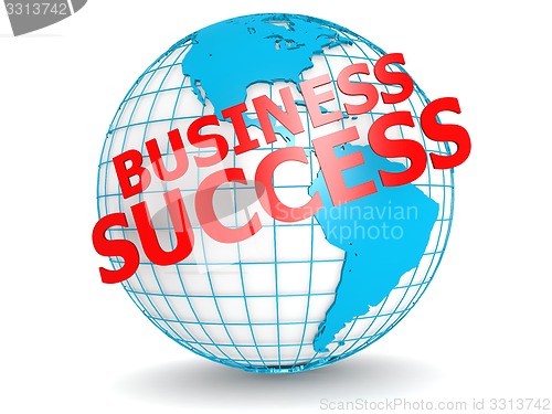 Image of Business success with globe