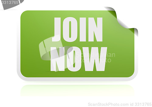 Image of Join now green sticker