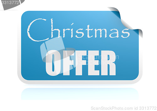 Image of Christmas offer blue sticker