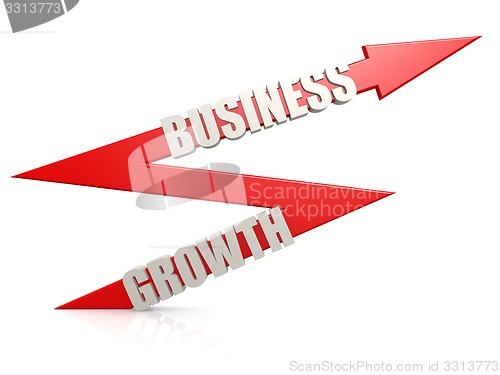 Image of Red business growth arrow