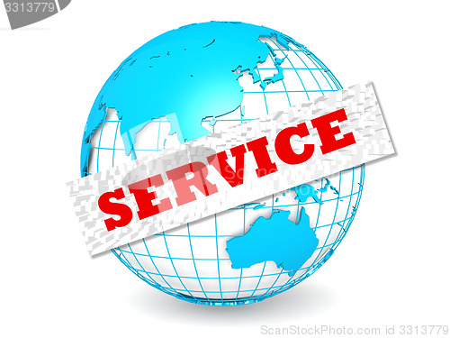 Image of Globe with service word