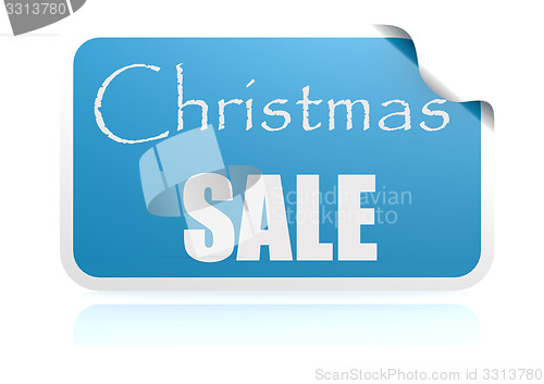 Image of Christmas sale blue sticker